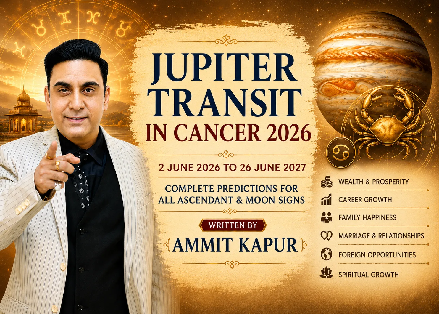 Jupiter Transit in Cancer 2026 (Guru Gochar)