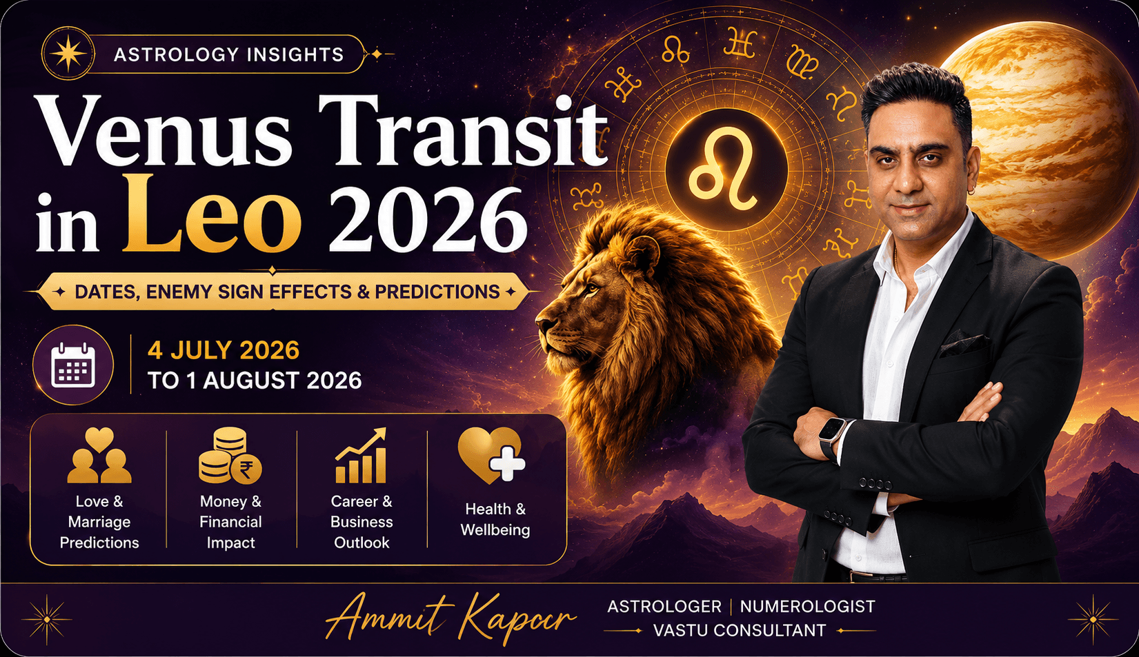 Venus Transit in Leo 2026: Effects on All 12 Zodiac Signs