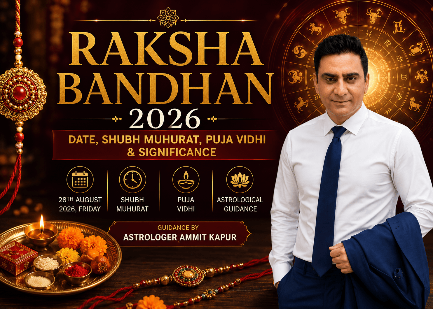 Raksha Bandhan 2026 Date, Shubh Muhurat, Puja Vidhi & Significance