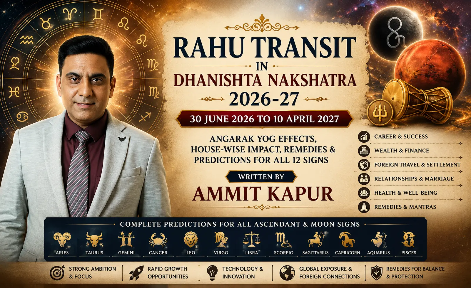Rahu Transit in Dhanishta Nakshatra 2026-27 (Rahu Gochar)
