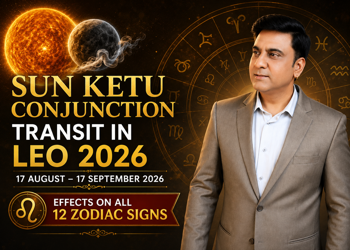 Sun, Ketu Conjunction Transit in Leo from 17th August to 17th September 2026 for All Asc / Moon Sign
