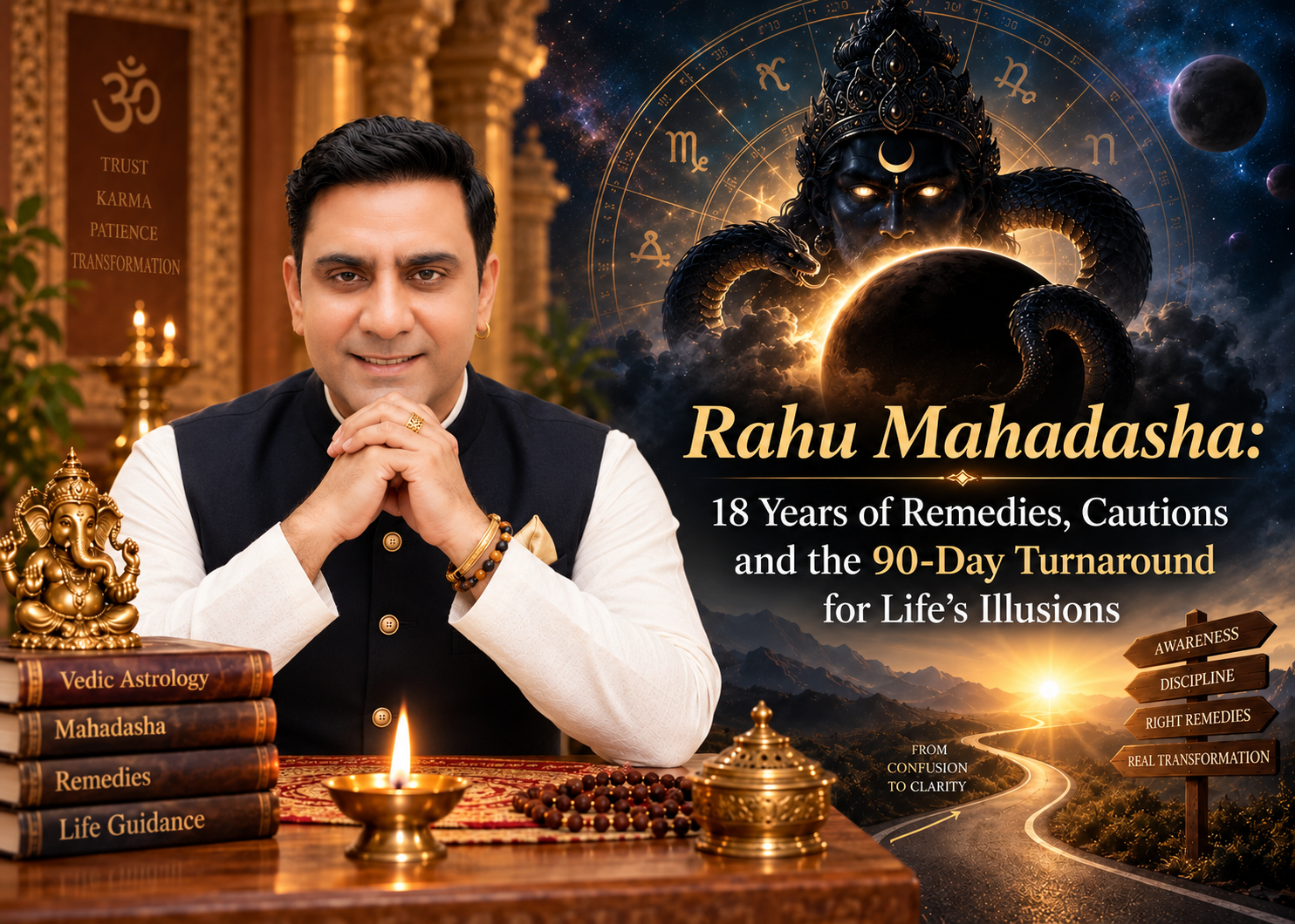 Rahu Mahadasha: 18 Years of Remedies, Cautions and the 90-Day Turnaround for Life’s Illusions