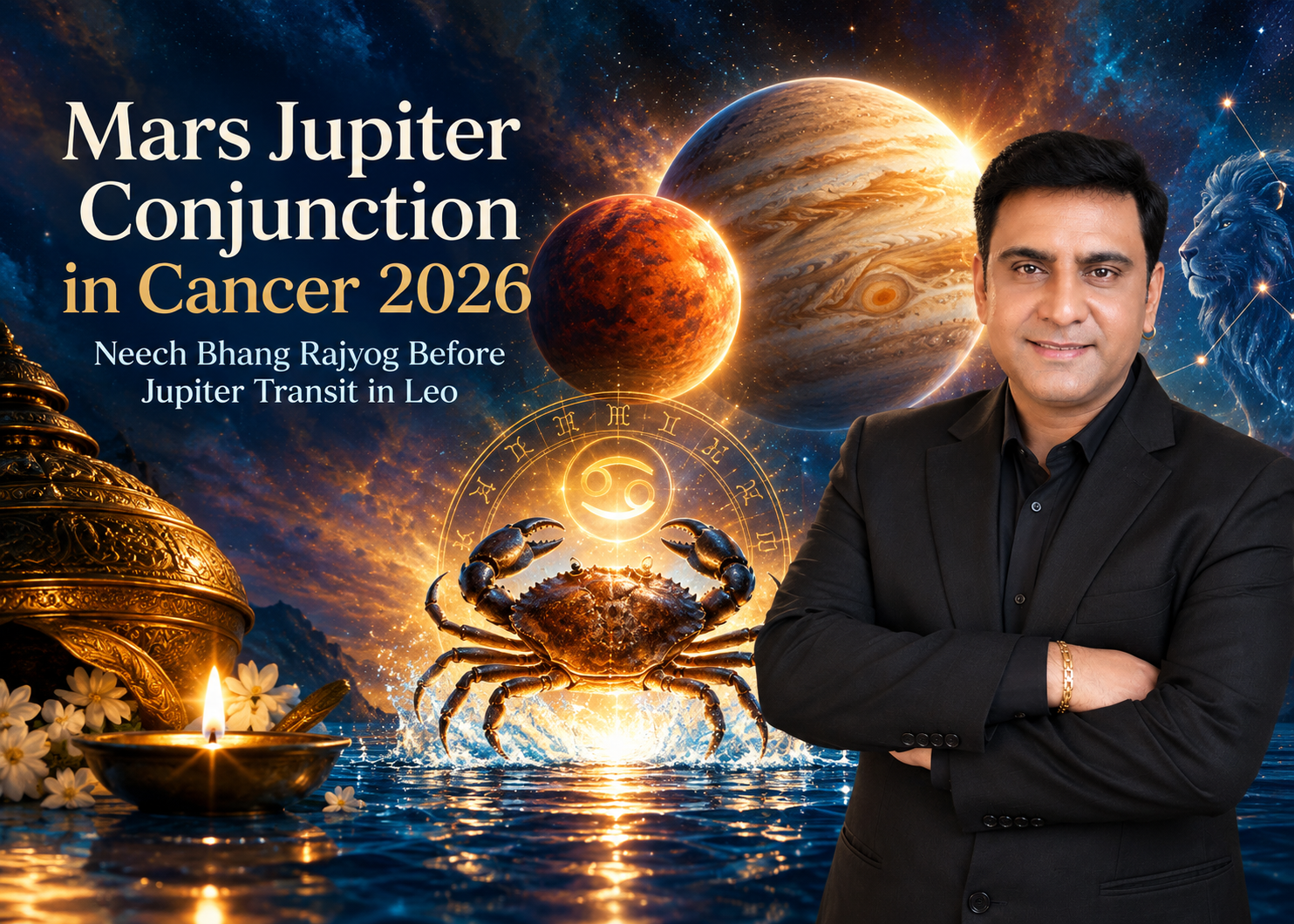 Mars,Jupiter Conjunction In Cancer Sign From 18th September 2026 For All Asc\Moon Sign