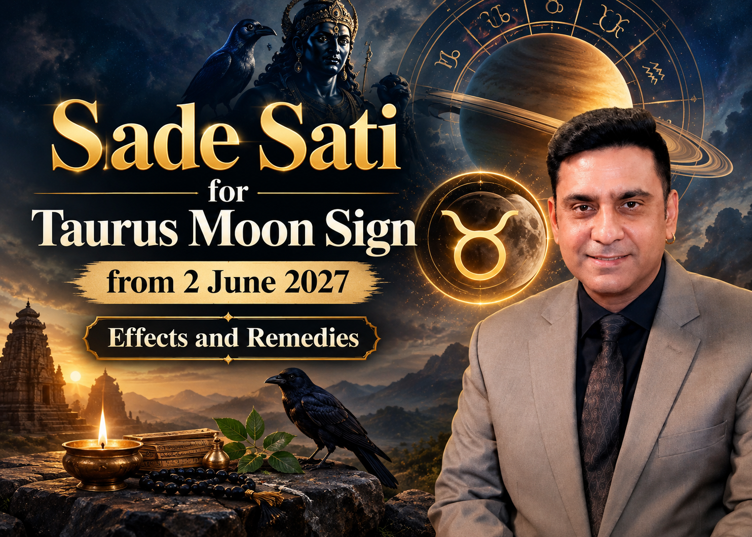 Sade Sati for Taurus Moon Sign from 2 June 2027 – Effects and Remedies