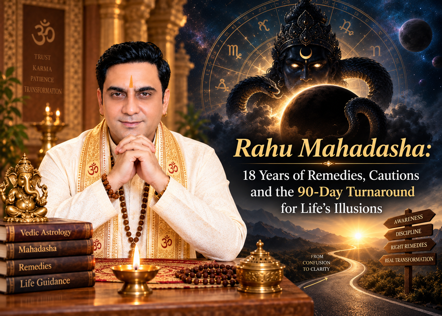 Rahu Mahadasha: 18 Years of Remedies, Cautions and the 90-Day Turnaround for Life’s Illusions