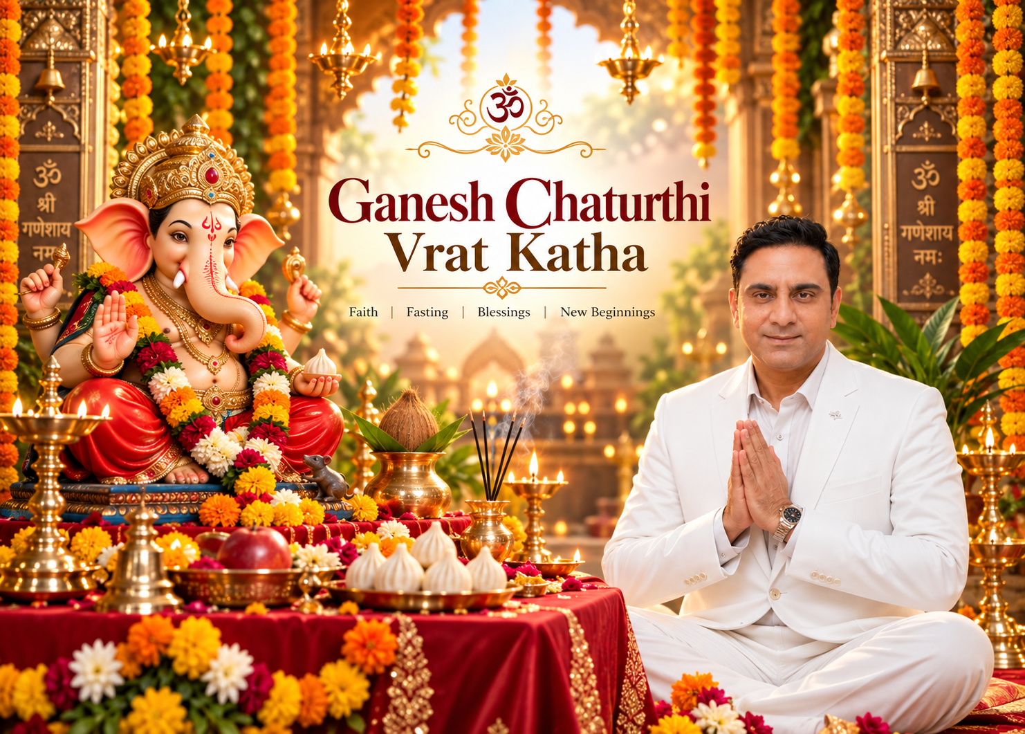 Ganesh Chaturthi Vrat Katha (गणेश चतुर्थी व्रत कथा): Complete Story, Significance & Vrat Vidhi