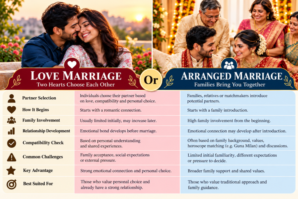 Love Marriage vs Arranged Marriage: Key Differences Explained