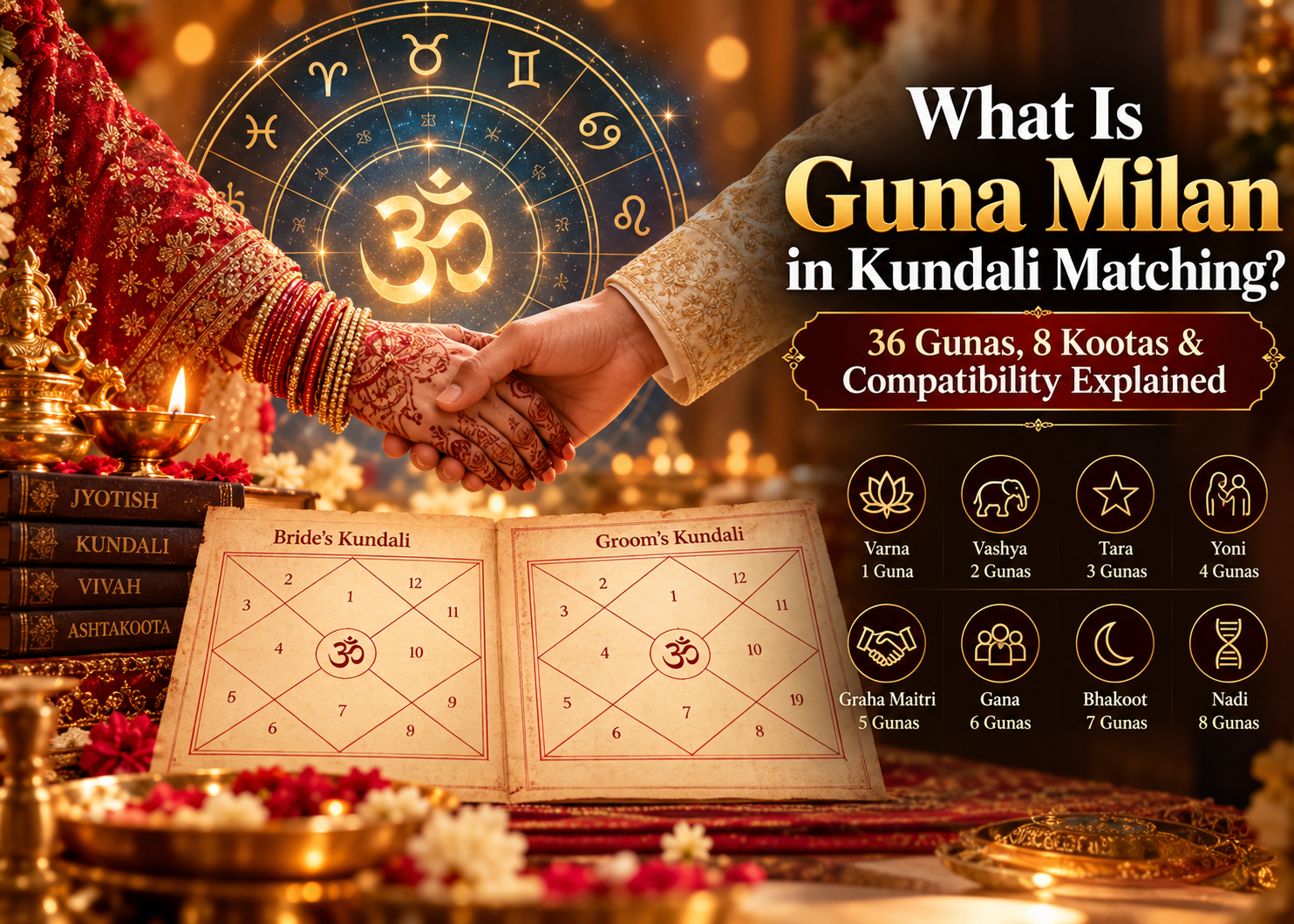 What Is Guna Milan in Kundali Matching: 36 Gunas, 8 Kootas & Compatibility Explained